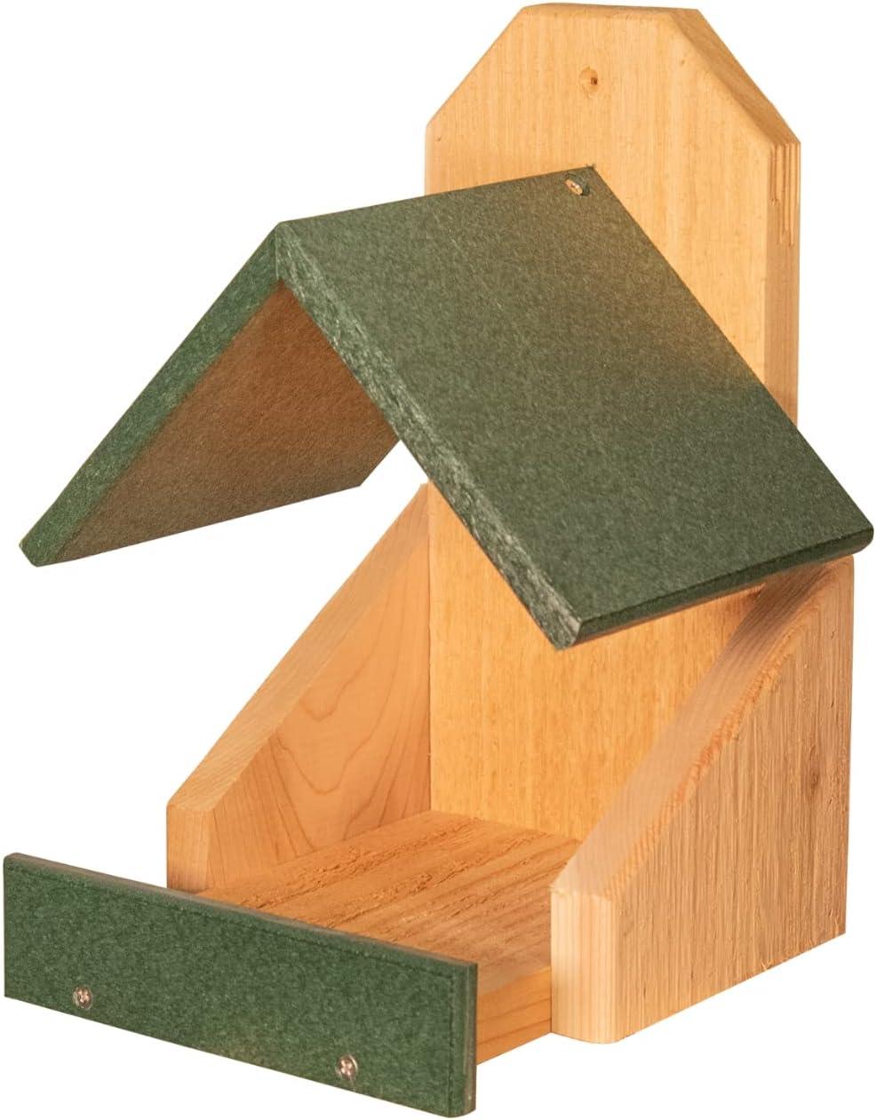 JCS Wildlife Cedar Robin Roost Birdhouse with Recycled Poly Lumber Roof