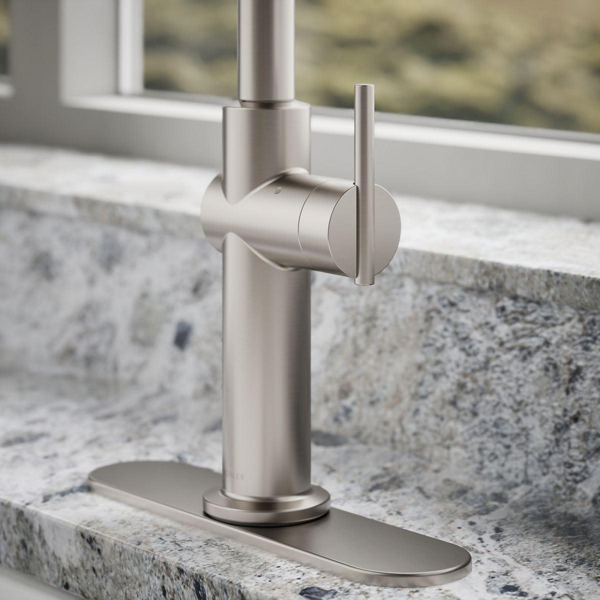 Crue Touchless Pull-Down Kitchen Sink Faucet with Three-Function Sprayhead