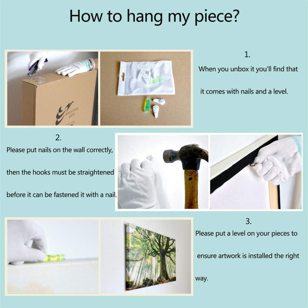 Large 5 Piece Sea Waves Wall Art Modern Framed Giclee Canvas Prints Seascape Artwork Ocean Beach Pictures Paintings On Canvas For Living Room Home Office Decor (Large Size 60X32inch)