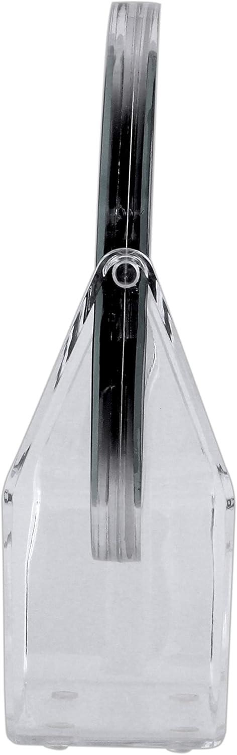 Clear Acrylic Round Swivel Vanity Mirror with 7X/1X Magnification