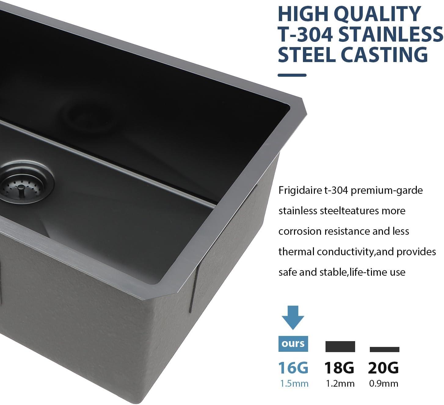 32'' L Undermount Single Bowl Stainless Steel Kitchen Sink