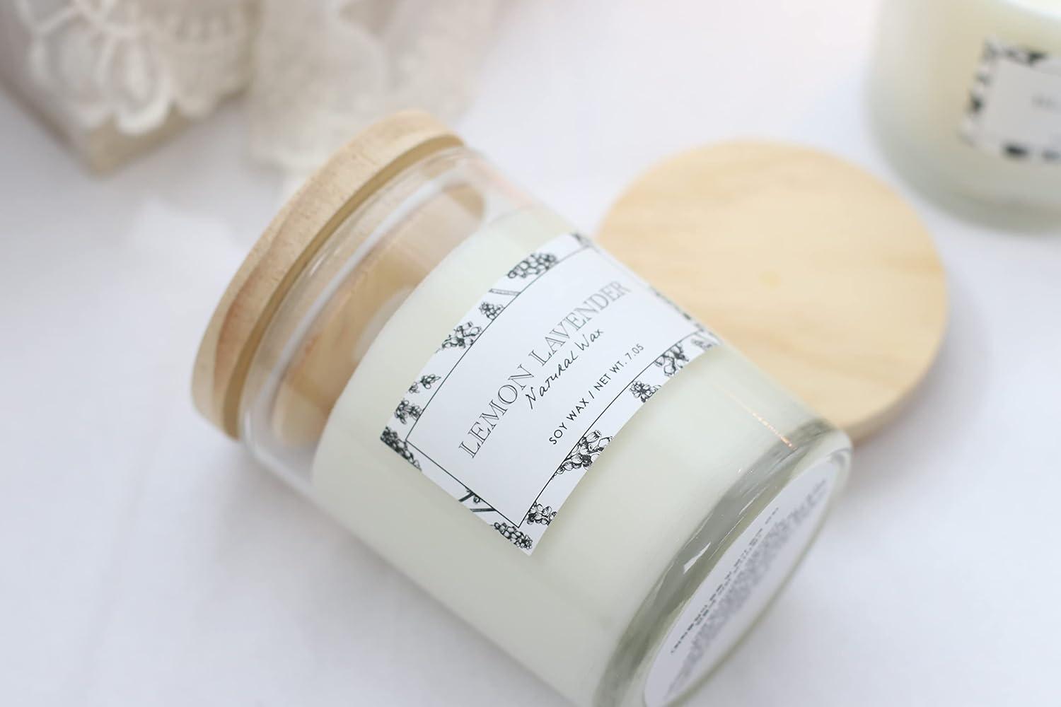 Lemon Lavender Pure Soy Candle with Wooden Lid