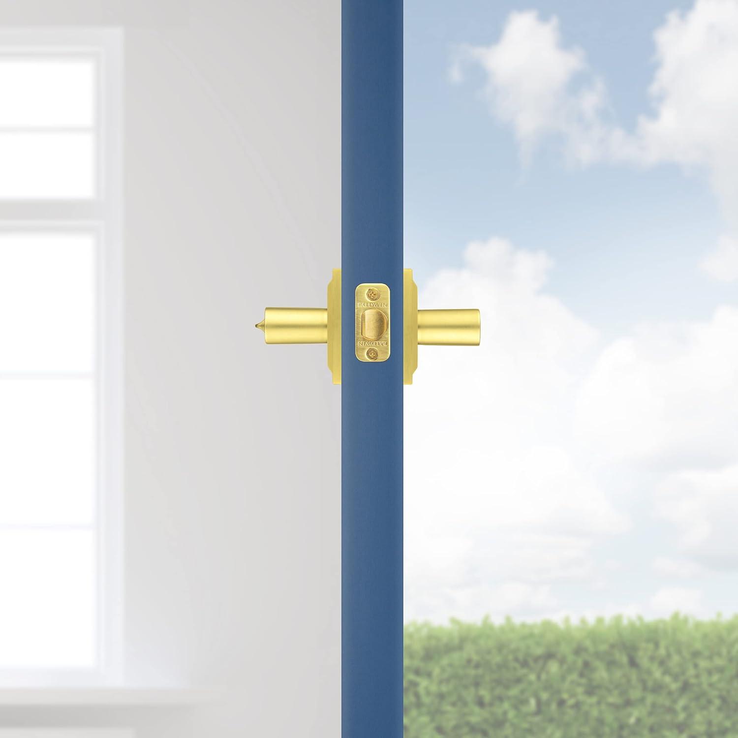 Baldwin 354Tol-Slb-Smt Torrey Pines Keyed Entry Single Cylinder Door Lever Set - Brass