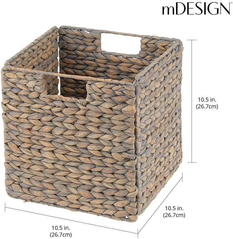 mDesign mDesign Woven Hyacinth Kitchen Storage Organizer Basket Bin