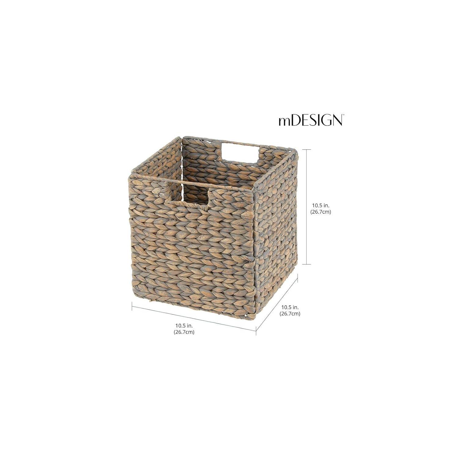 mDesign mDesign Woven Hyacinth Kitchen Storage Organizer Basket Bin