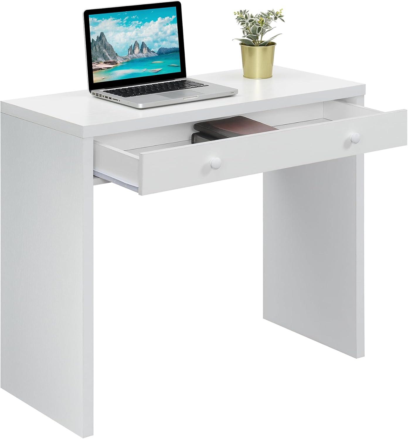 Convenience Concepts Northfield 30 inches Tall 1 Drawer 36-inch Desk, White, All Ages