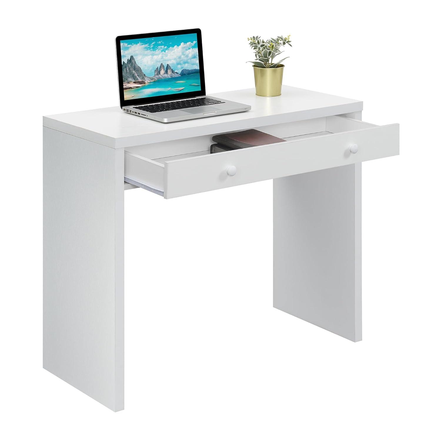 Convenience Concepts Northfield 30 inches Tall 1 Drawer 36-inch Desk, White, All Ages