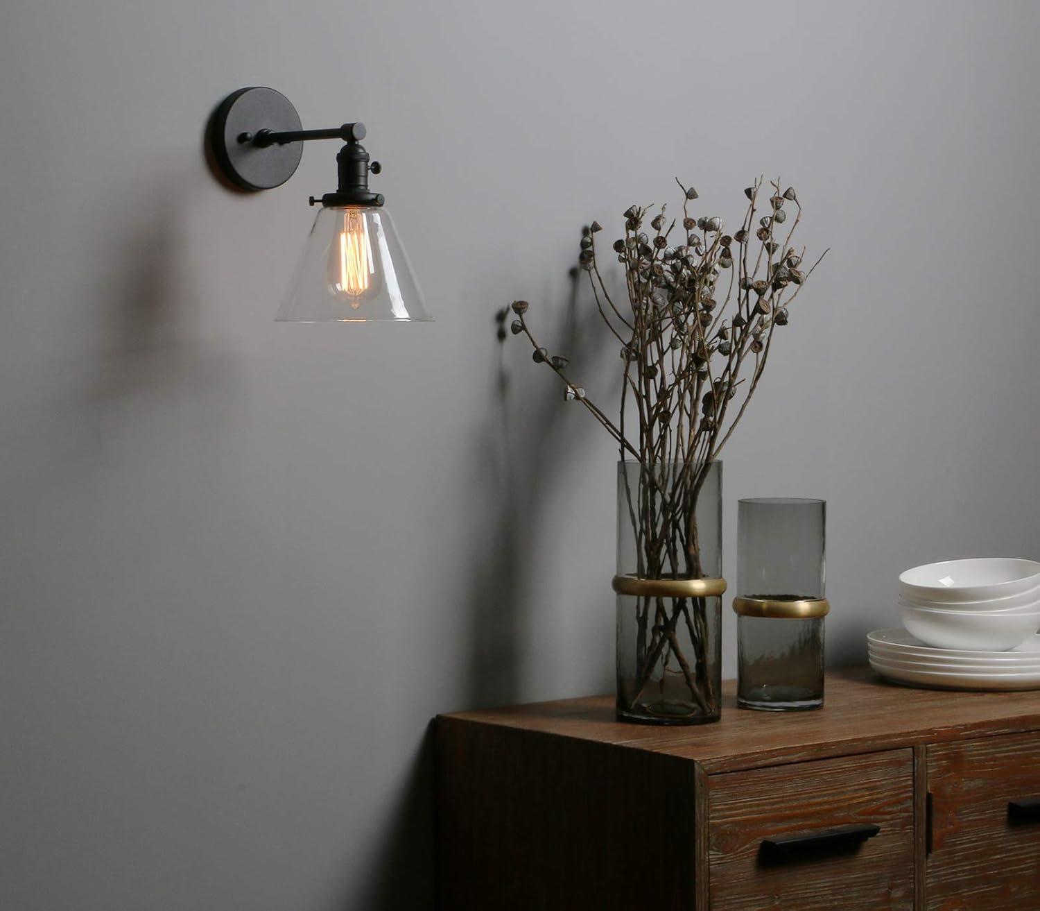 Arti 7.75-in Swing Arm Single Light Wall Sconce with On/Off Switch