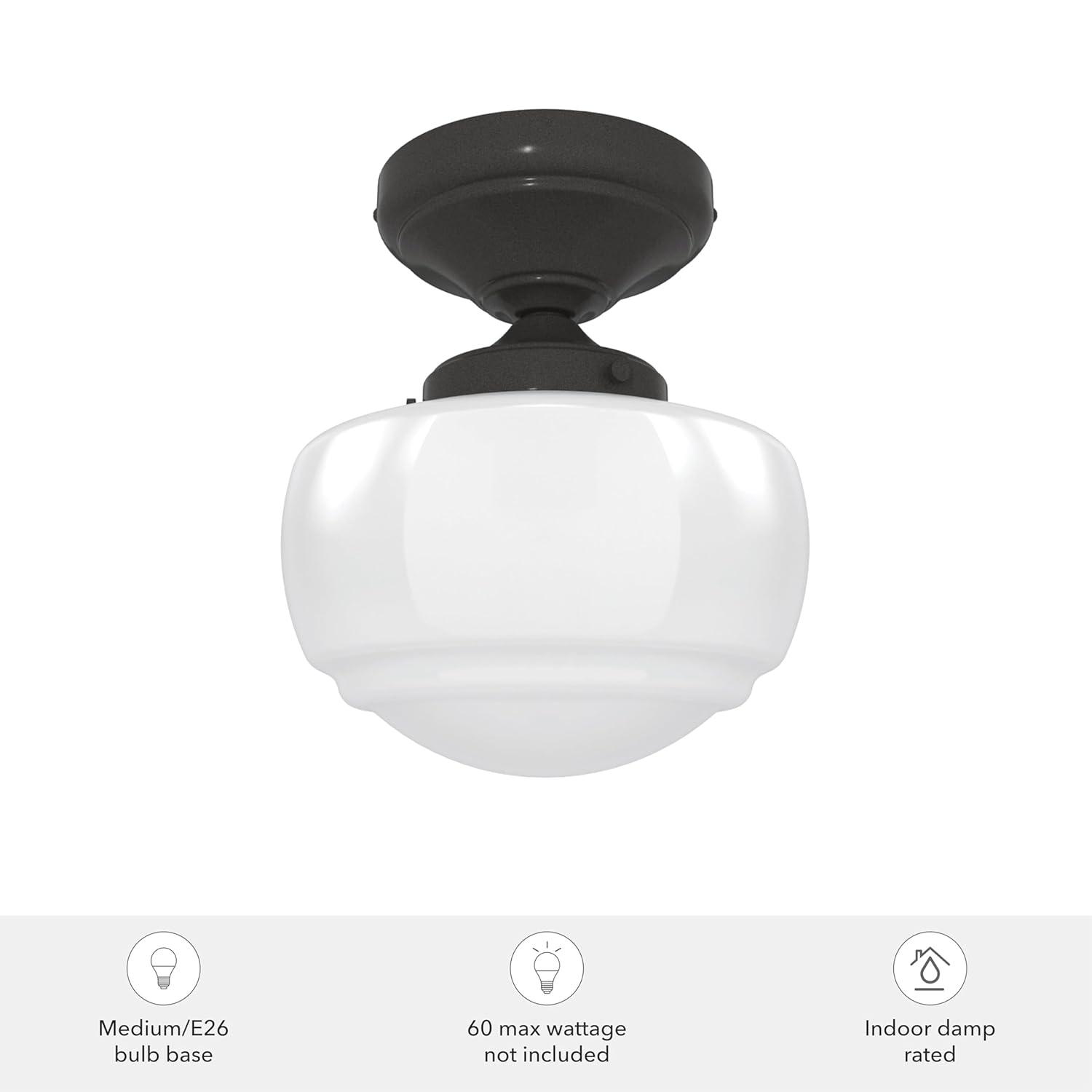 Hunter Saddle Creek 1 Light Mini Flush Mount Ceiling Light Fixture