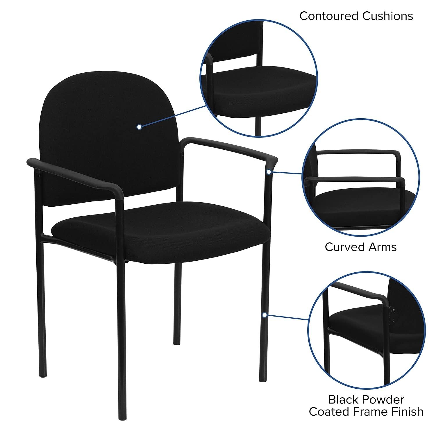 Flash Furniture Prather Tania Comfort Upholstered Stackable Side Reception Chair
