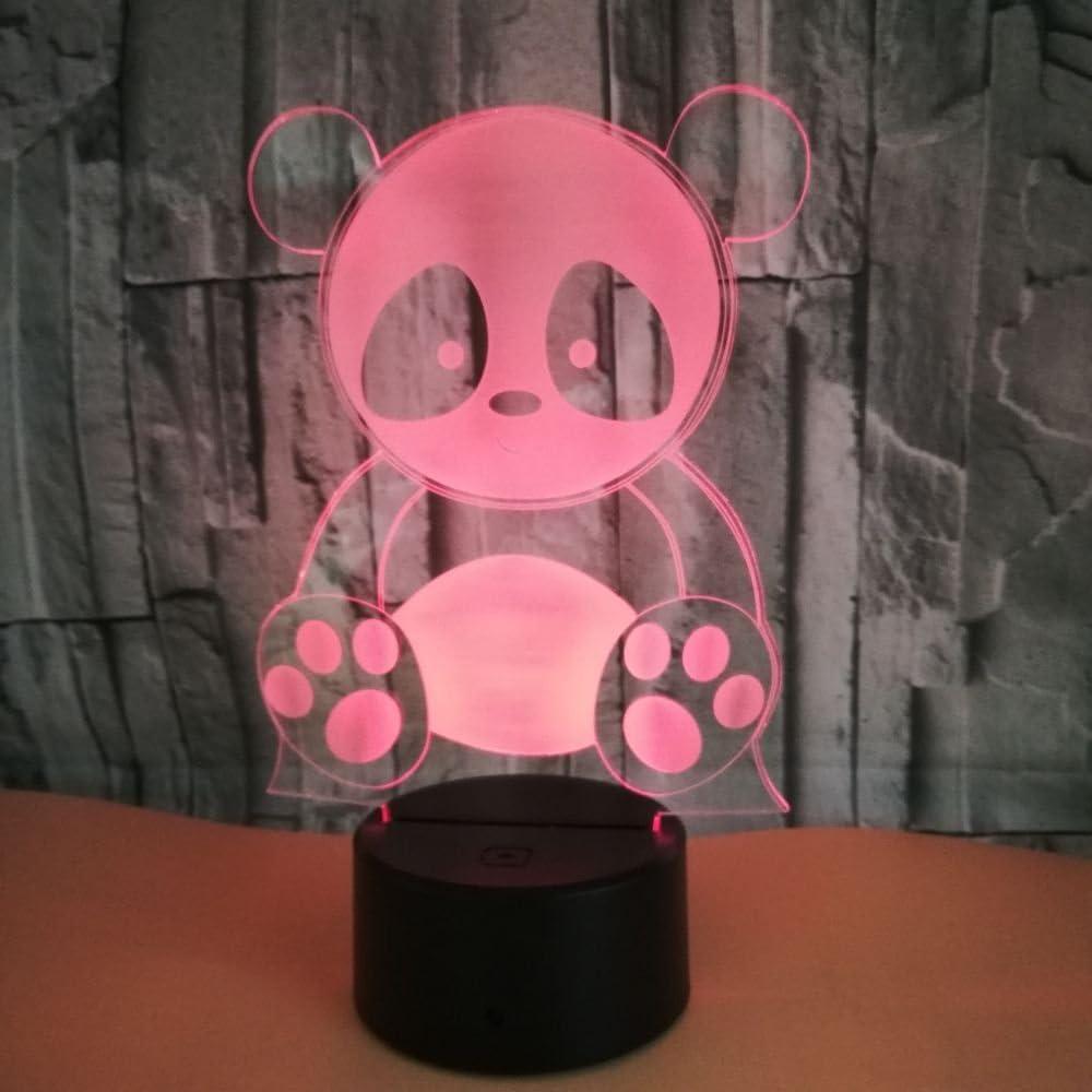 3D Panda LED Night Light with Remote Control