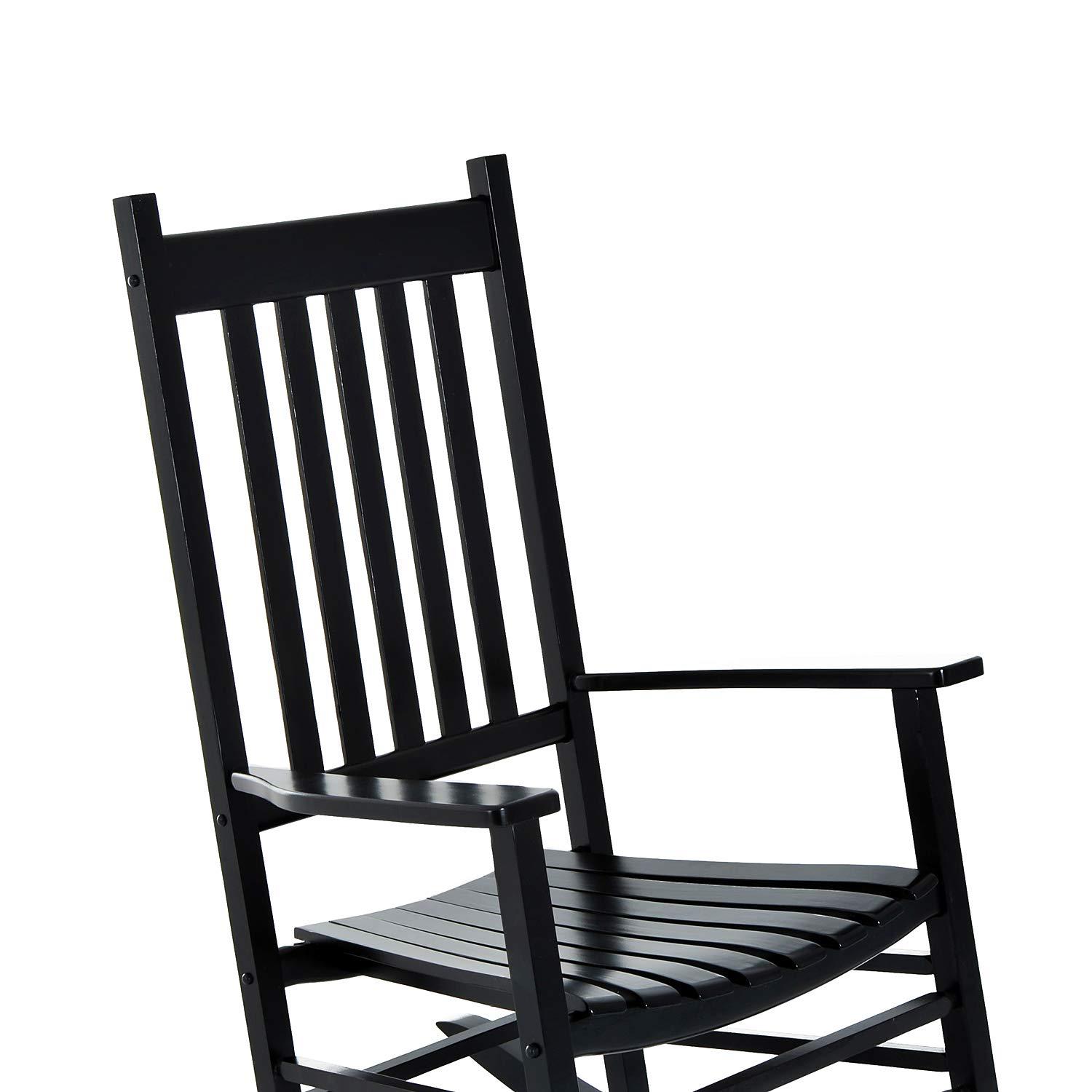 Outsunny Outdoor Rocking Chair, Wooden Rustic High Back All Weather Rocker, Slatted for Indoor, Backyard & Patio, Natural