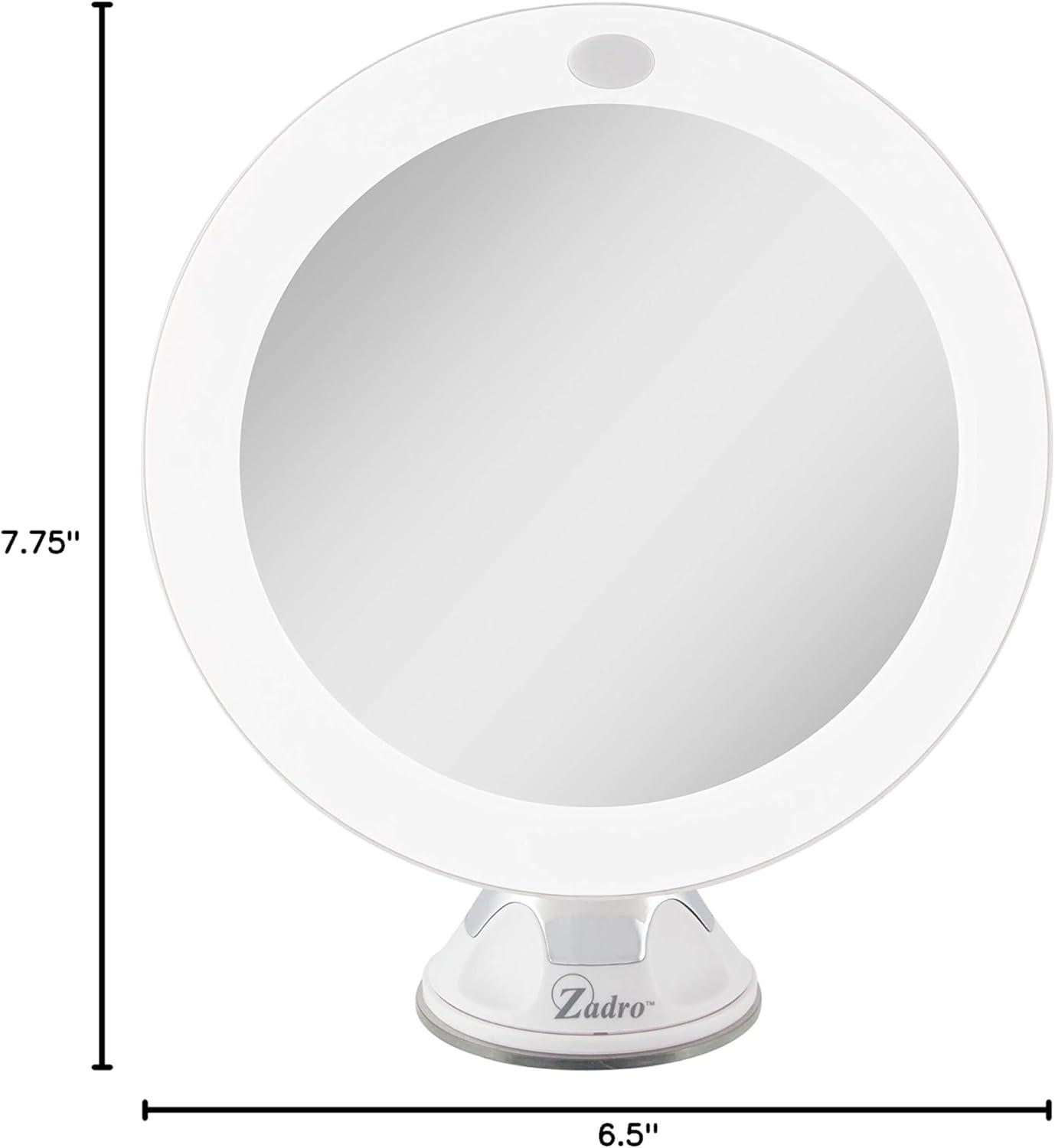 Zadro LED Wall Mounted Makeup Mirrors with Magnification & Suction Cup