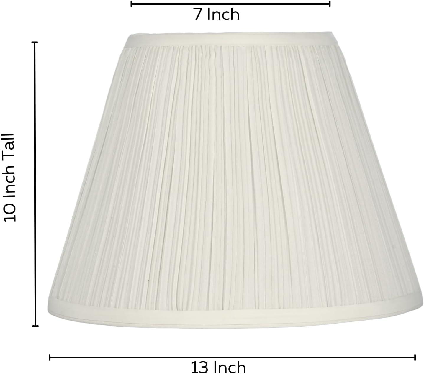 White Pleated Lamp Shade 7" x 13" x 10" Tall