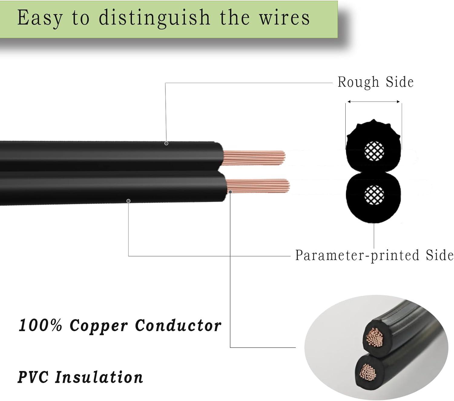 FIRMERST 16/2 Low Voltage Landscape Lighting Copper Wire 100 Feet UL Listed