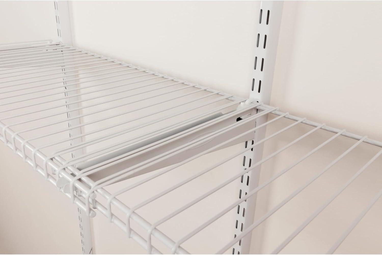 Adjustable White Metal Wire Closet Kit for 6-10 Ft Spaces