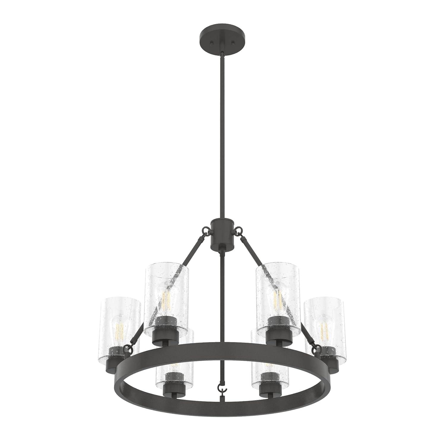 Hartland 6 - Light Unique / Statement Wagon Wheel Chandelier
