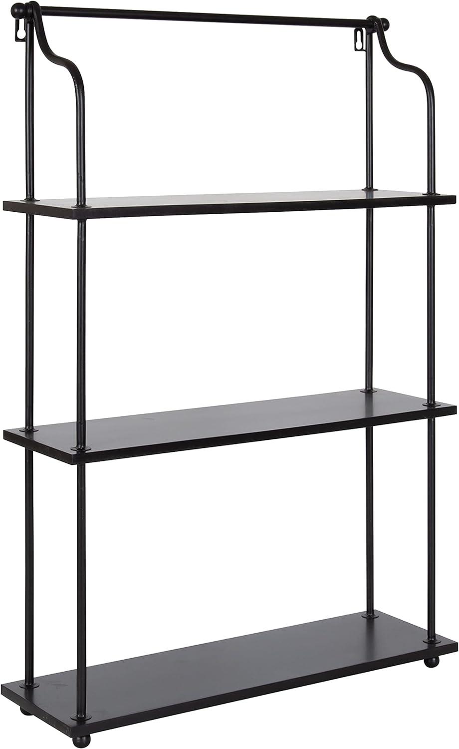 21" x 32" Walters Wood/Metal 3 Tier Shelving - Kate & Laurel All Things Decor