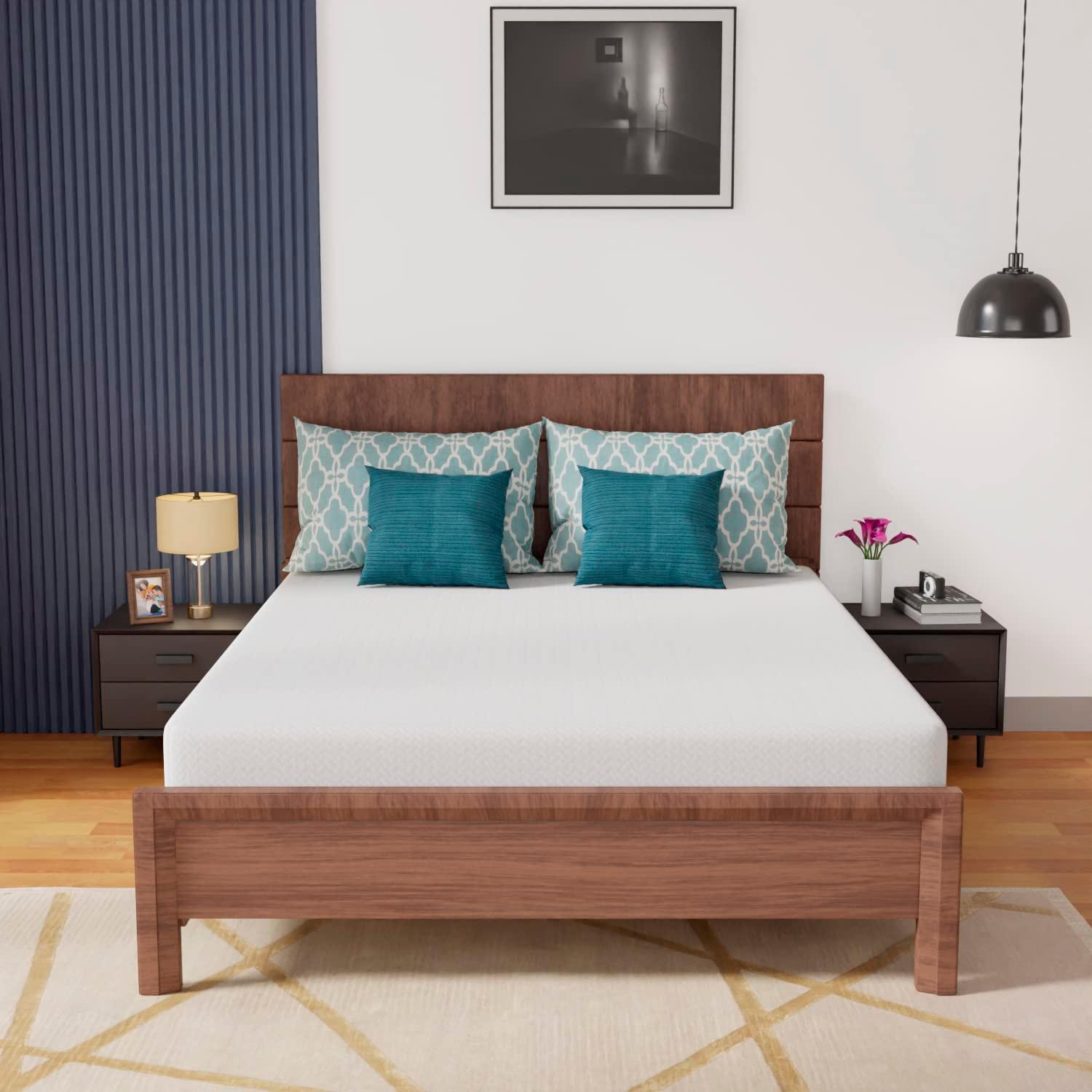 FDW 8 inch Twin Gel Memory Foam Mattress Wave Comfort Foam Mattress 8 inch Mattress, CertiPUR-US Certified,,White Twin