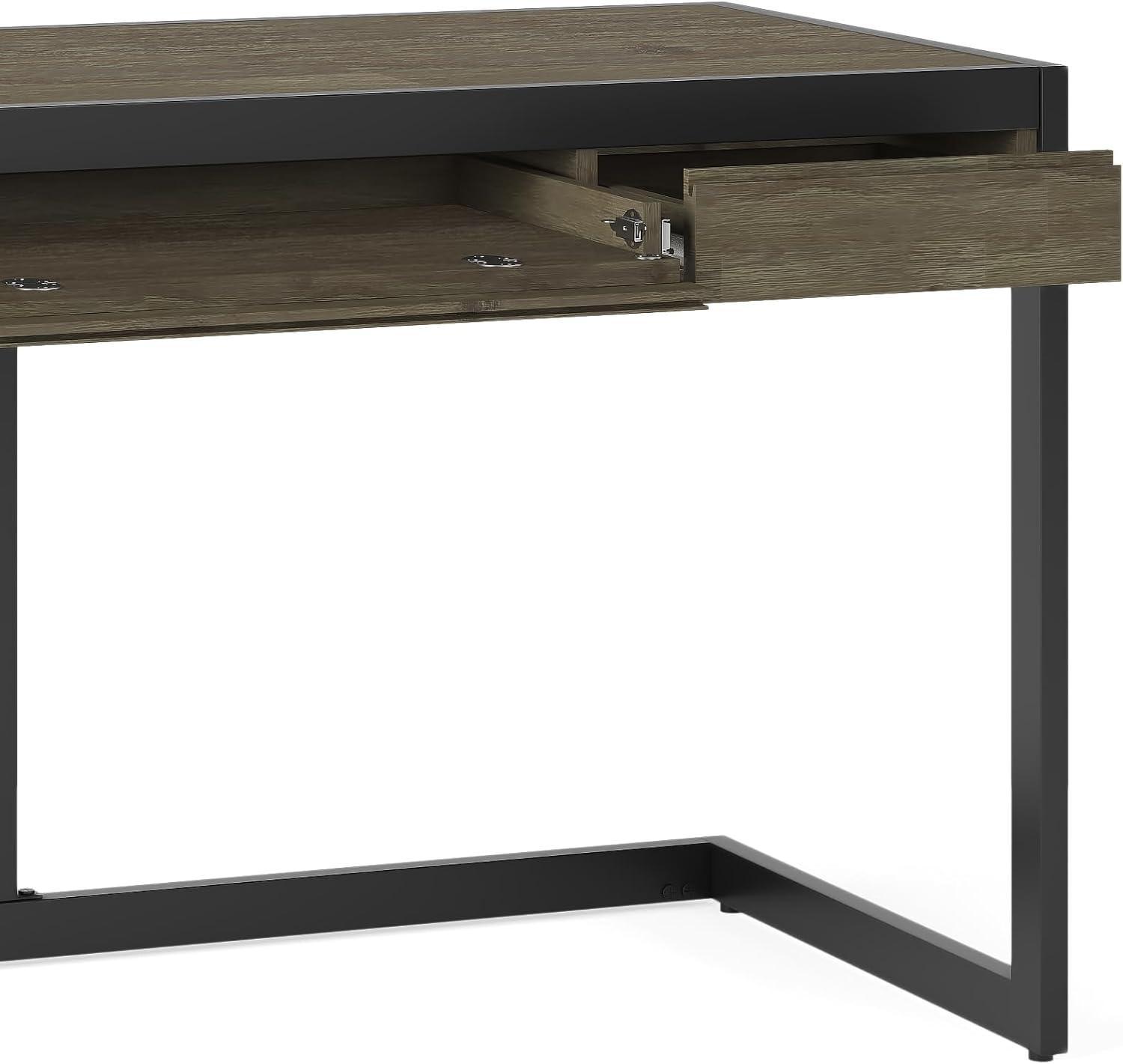 Simpli Home Erina SOLID ACACIA WOOD 60" Desk in Distressed Gray