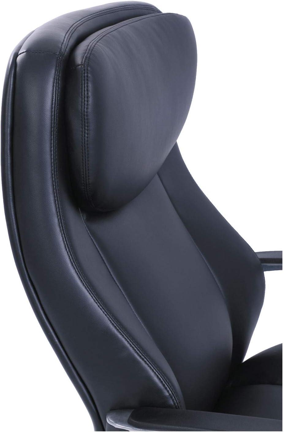 La-Z-Boy Commercial 2000 Big/Tall Executive Chair, Supports Up to 400 lb, 20.5" to 23.5" Seat Height, Black Seat/Back, Silver Base