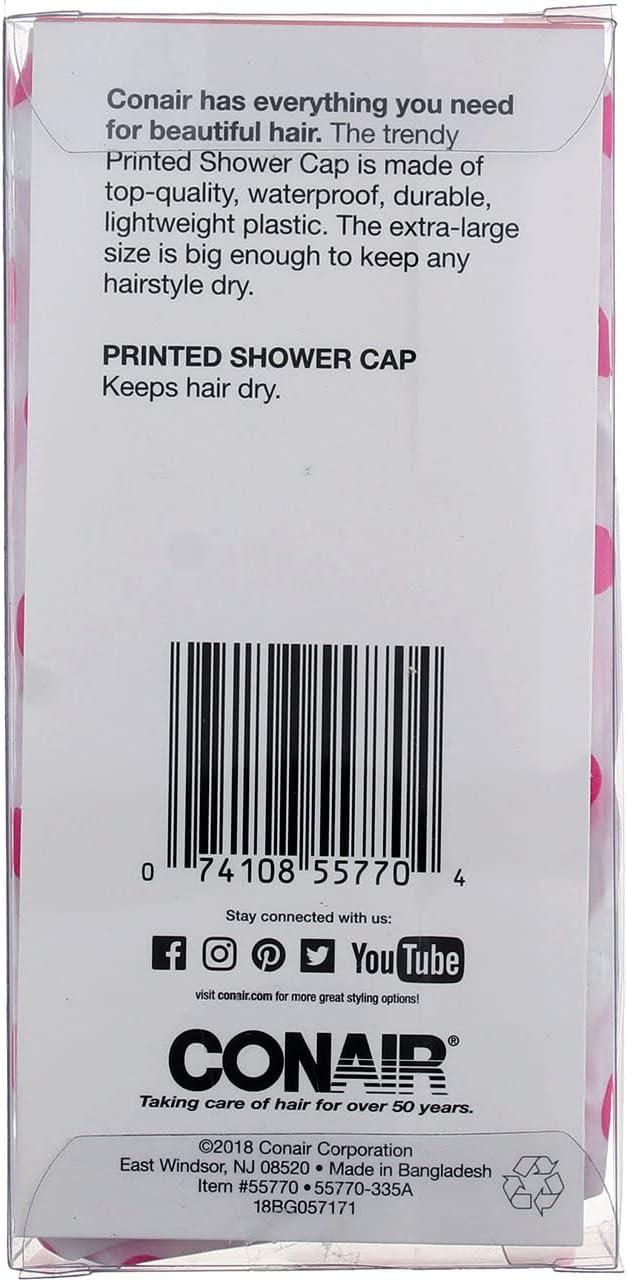 Conair Shower Cap, XL, Printed