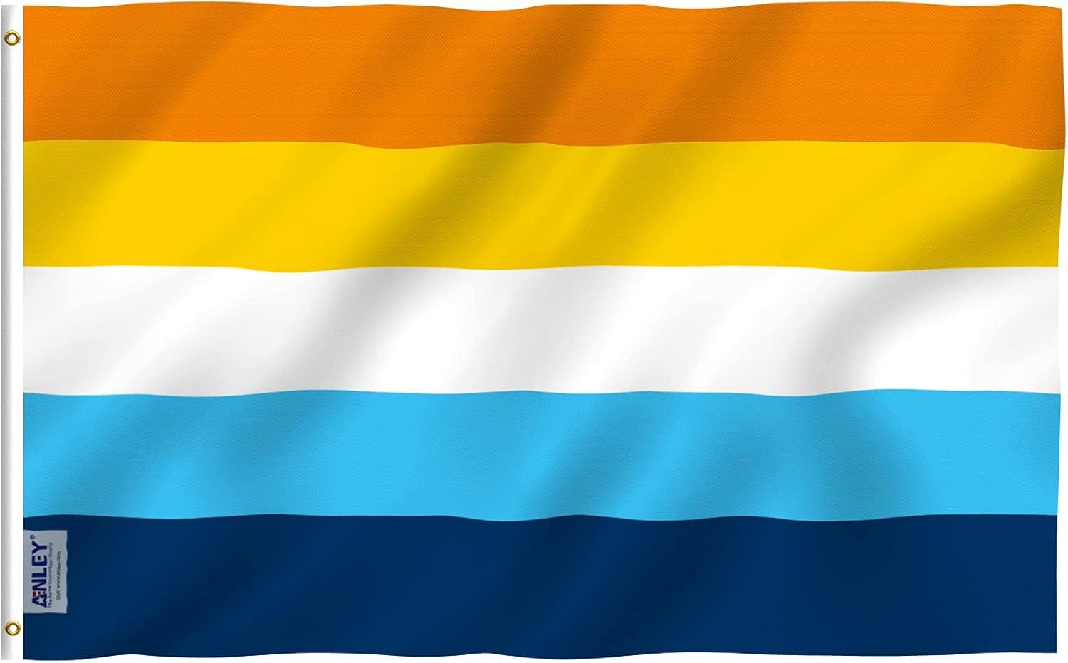 Aroace Pride Flag 3x5 Feet Polyester with Brass Grommets