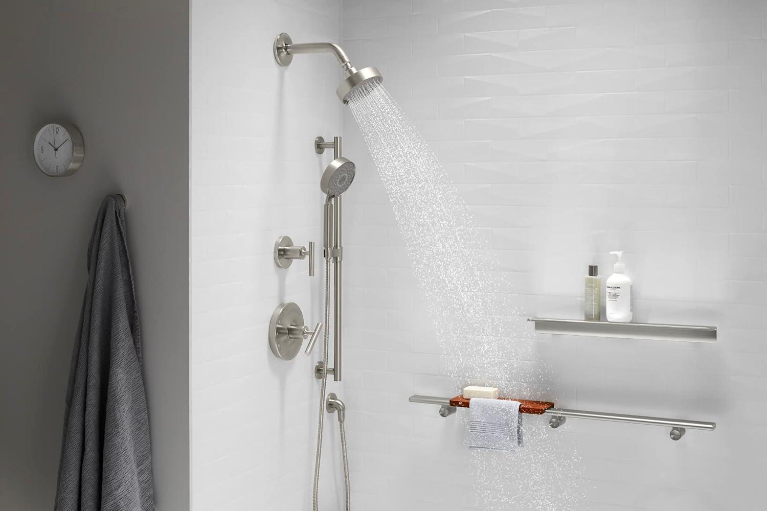Kohler Purist® 1.75 Gpm Multifunction Wall Mount Showerhead, Three Spray Settings, 5.5" High Pressure Spray Head
