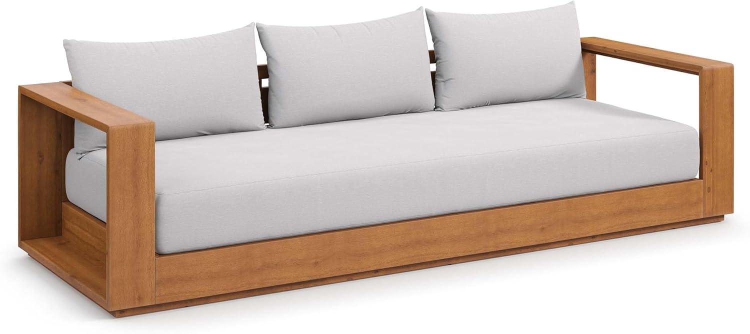 Tahoe Natural Acacia Wood Three-Seater Outdoor Sofa