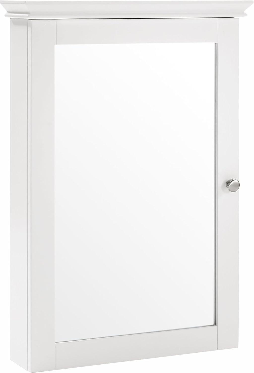 Crosley Lydia Wall Cabinet with Mirror White