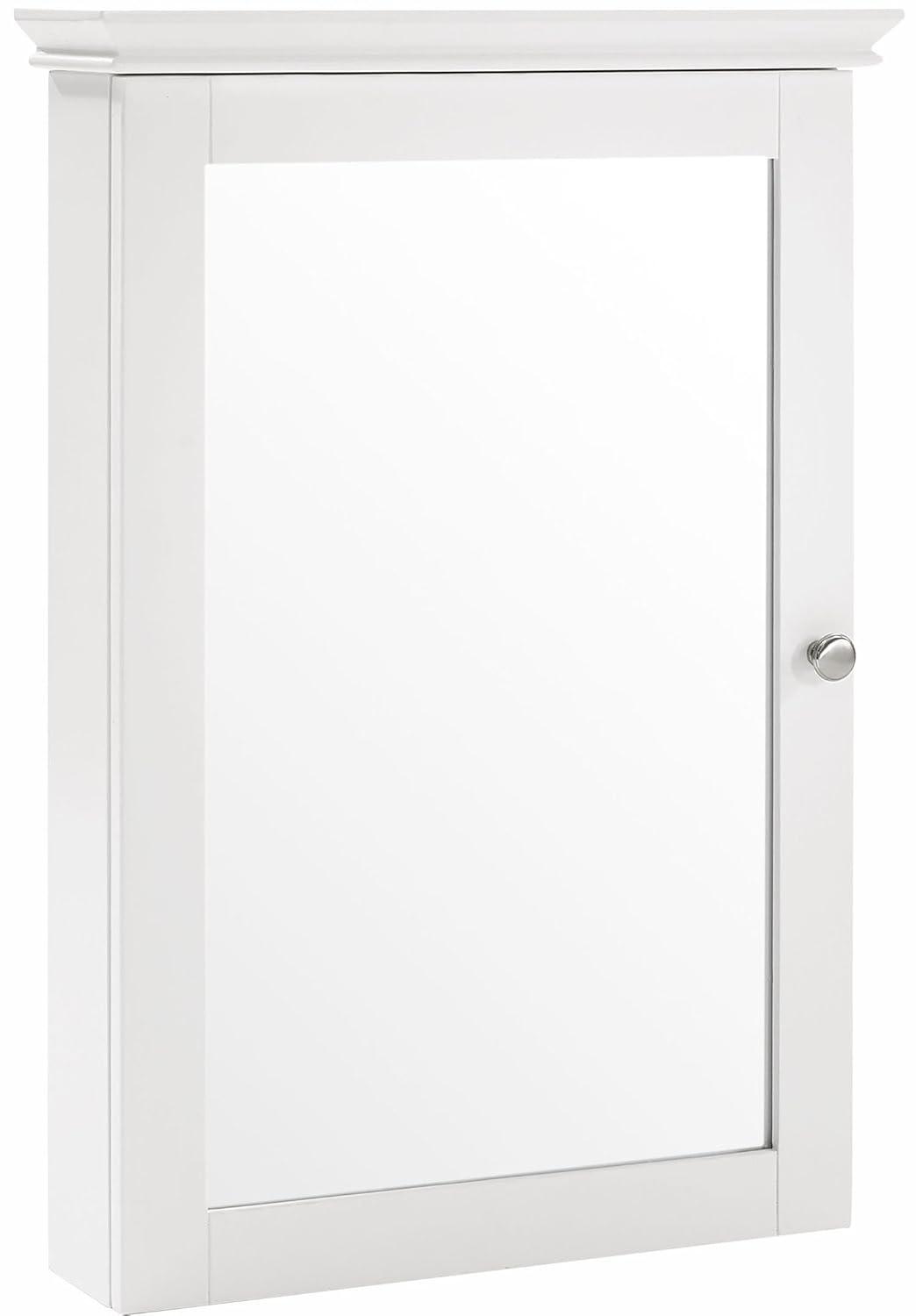 Crosley Lydia Wall Cabinet with Mirror White