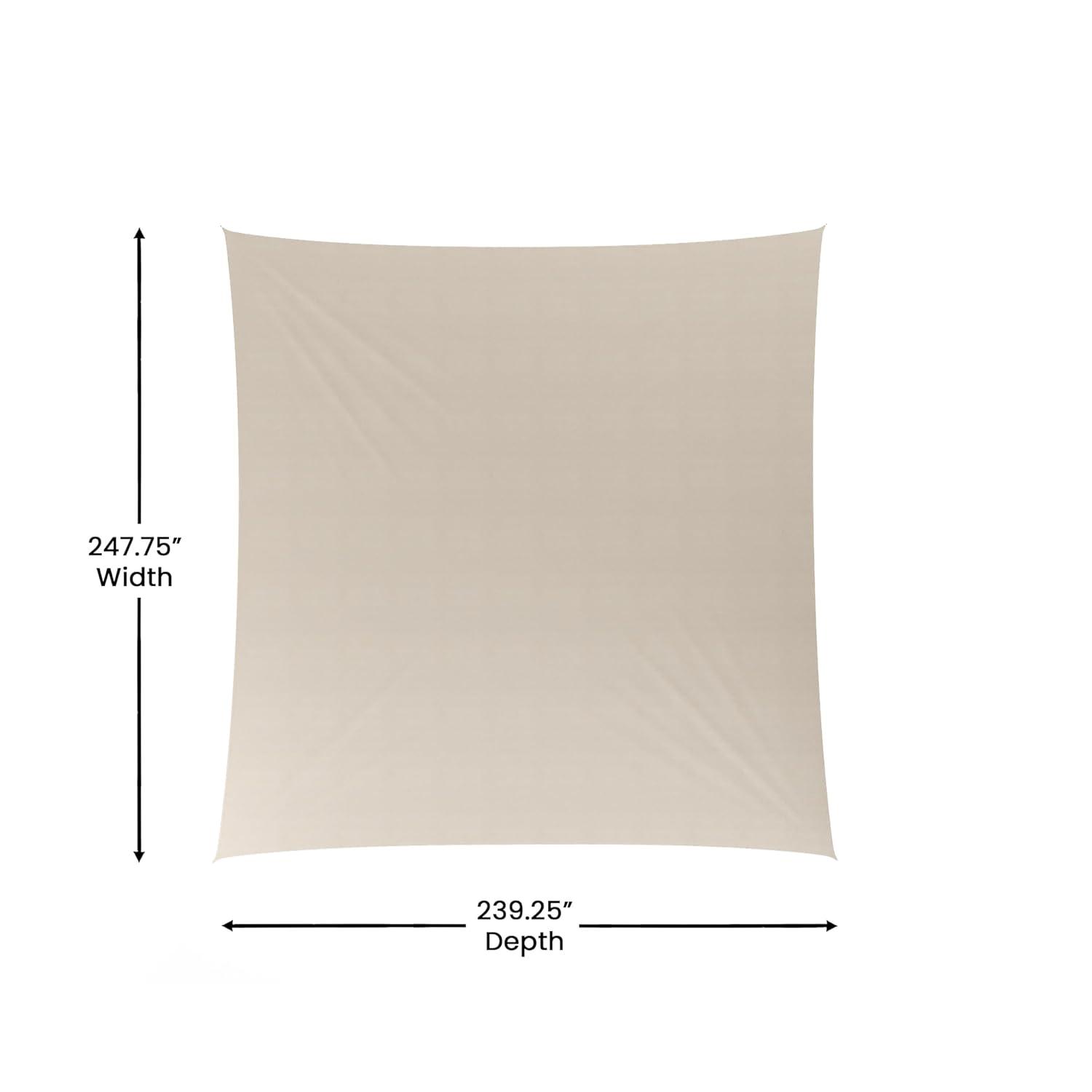 Weather Resistant Sun Shade Canopy with Included Nylon Ropes