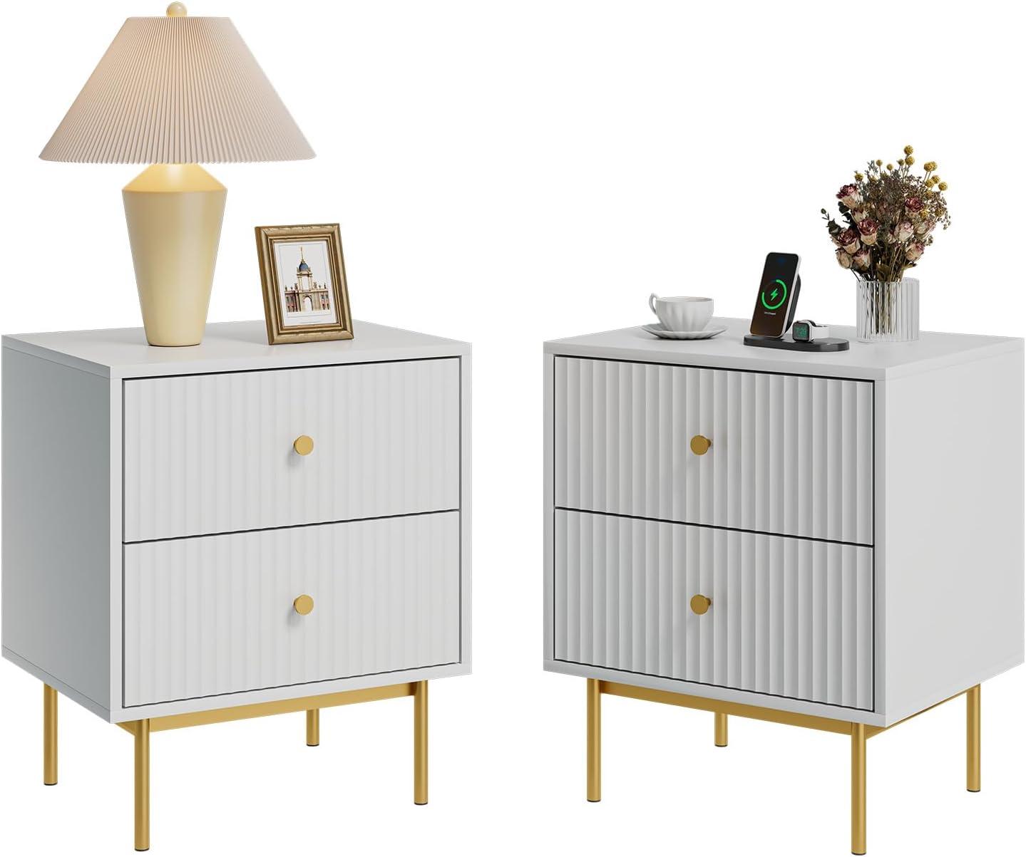 Nightstand With 2 Drawers (Set of 2)
