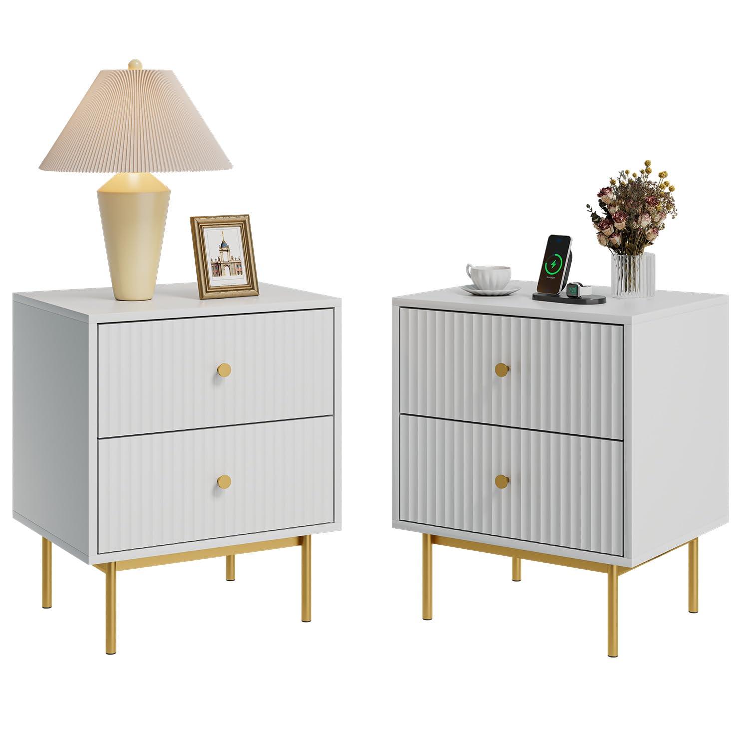 Nightstand With 2 Drawers (Set of 2)