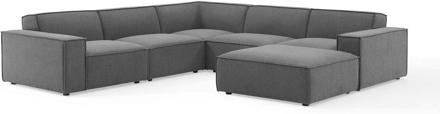 Ergode Restore 6-Piece Sectional Sofa - Charcoal