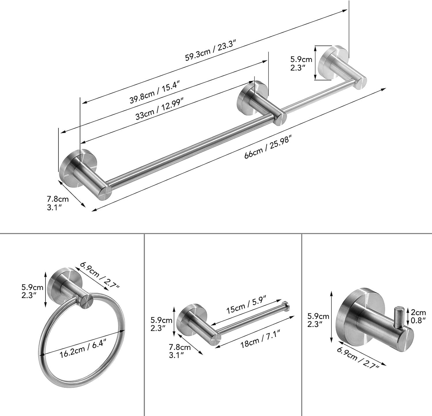 4 - Piece Bathroom Hardware Set