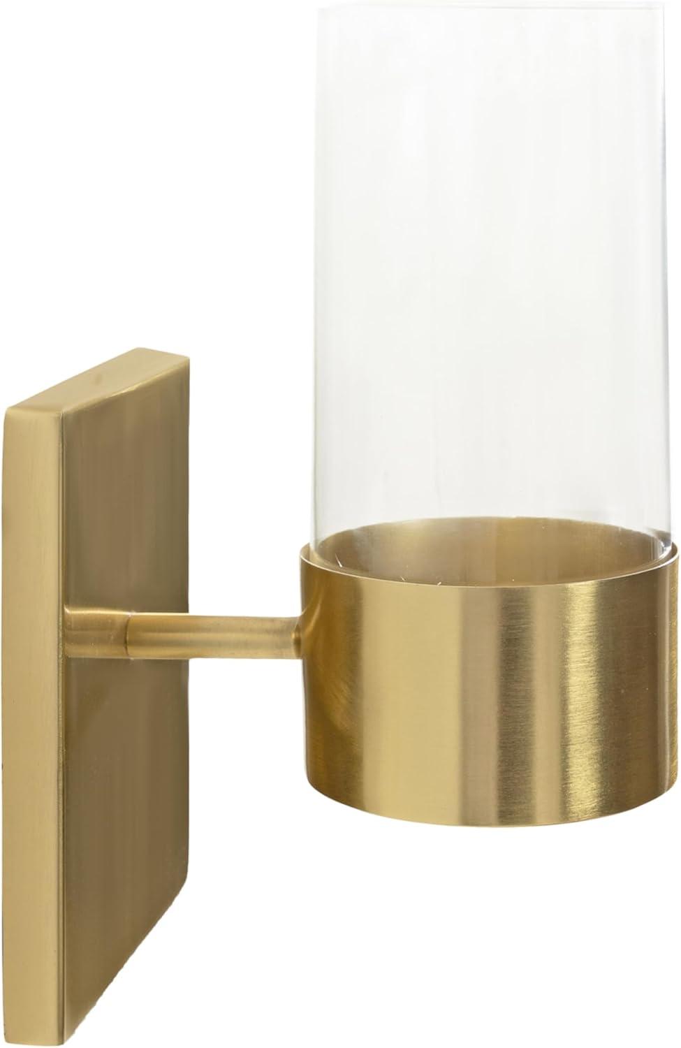 Kate and Laurel Zabler Metal Wall Sconce, 5x6x10, Gold