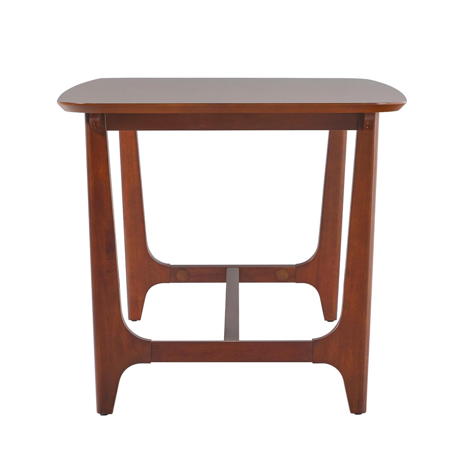 Walker Edison 60" Mid-Century Wood Dining Table with Trestle Base in Walnut