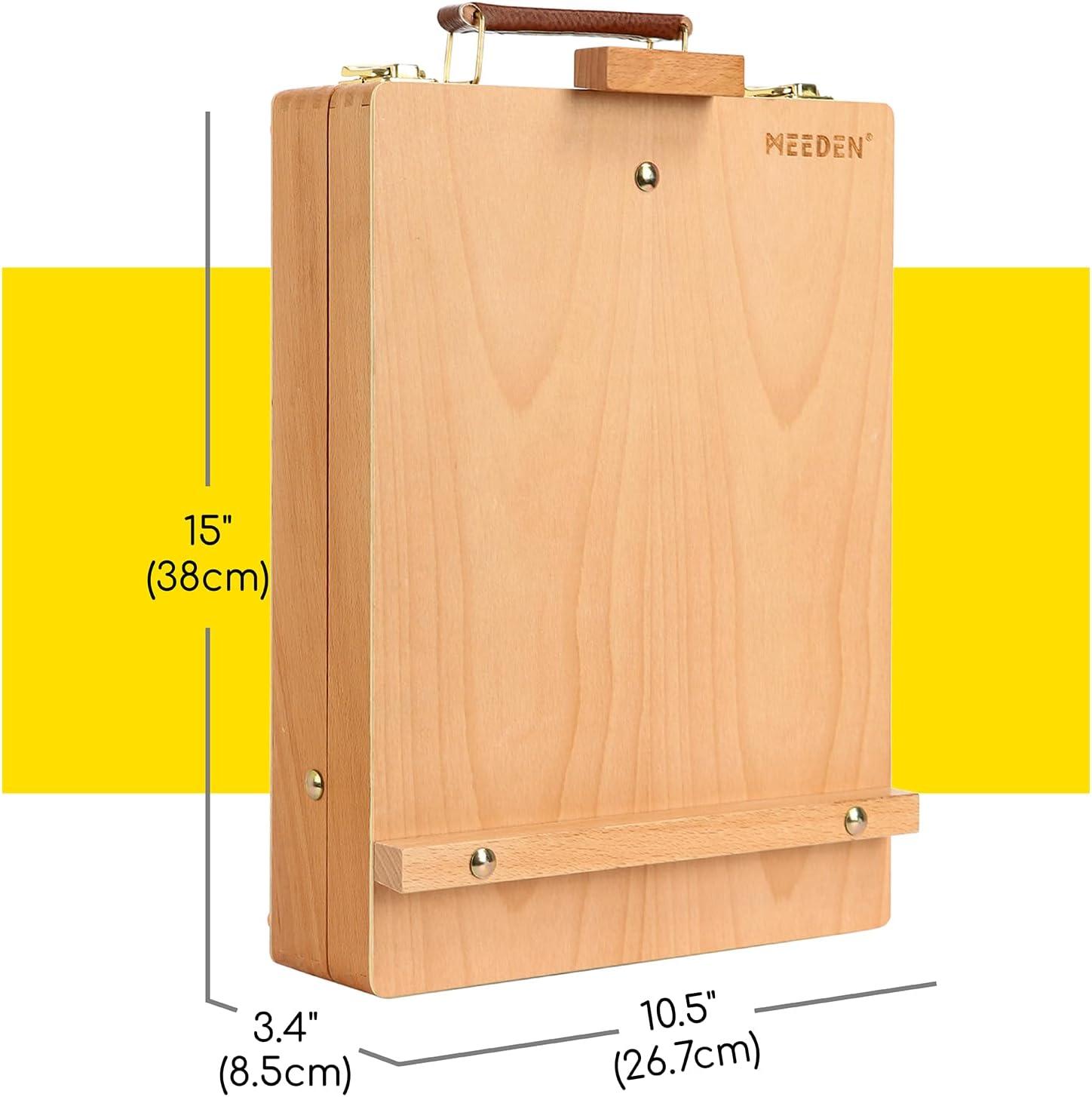 Adjustable Beech Wood Tabletop Easel with Storage