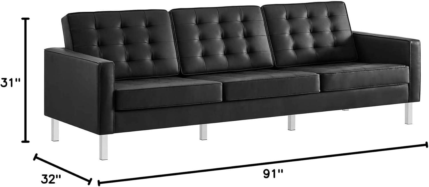 Modway Loft Tufted Vegan Leather Sofa by Modway
