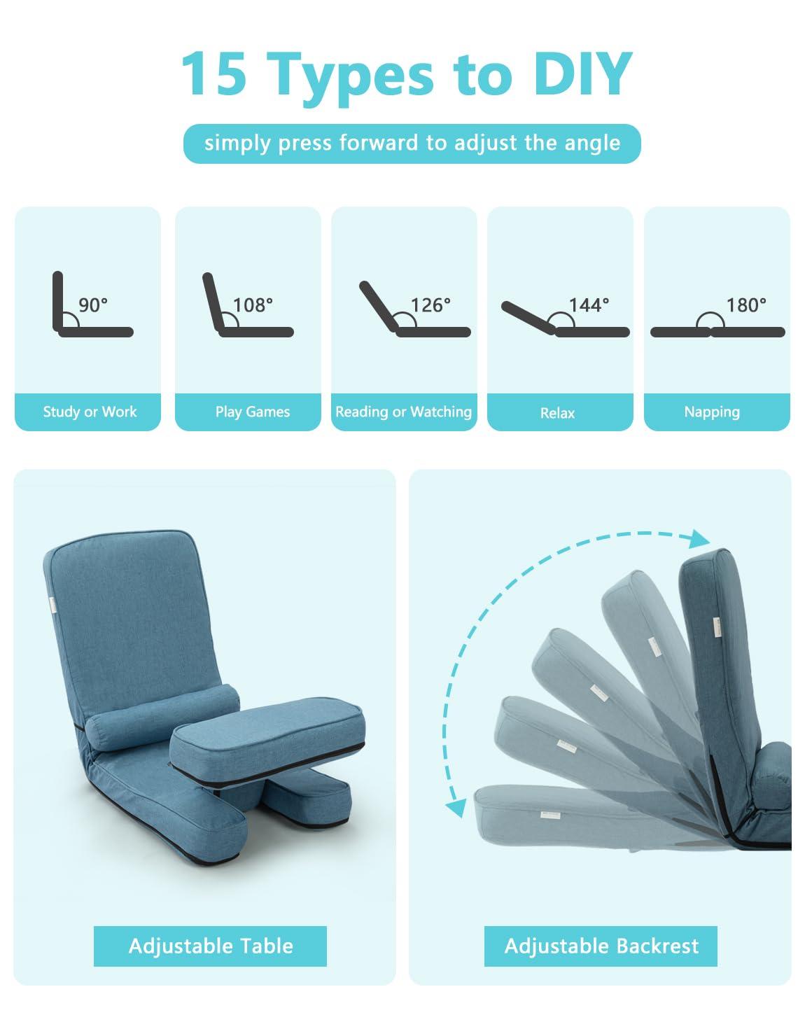 Latitude Run® Modern Sleeper Convertible Chair Adjustable Backrest Small Couch Bed For Living Room/Small Apartment