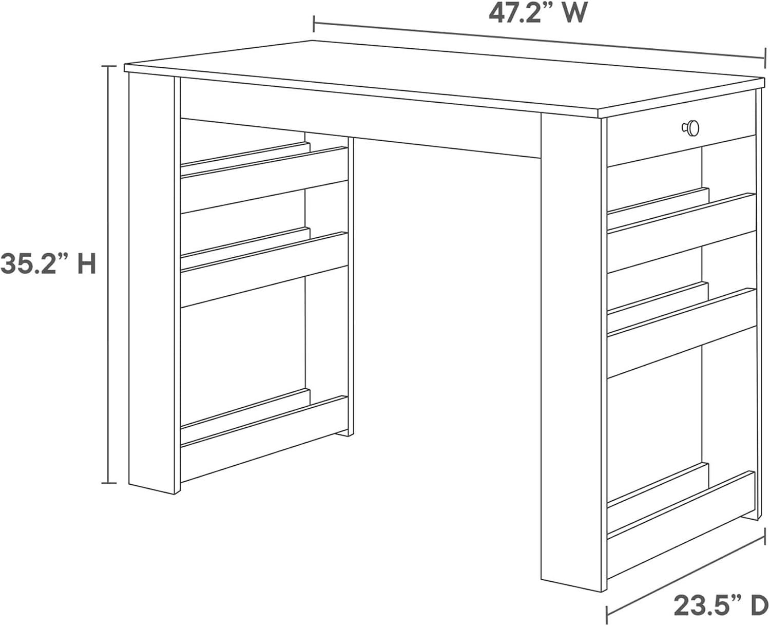 Galley 3-Piece Kitchen Island And Stool Set In Oak Gray