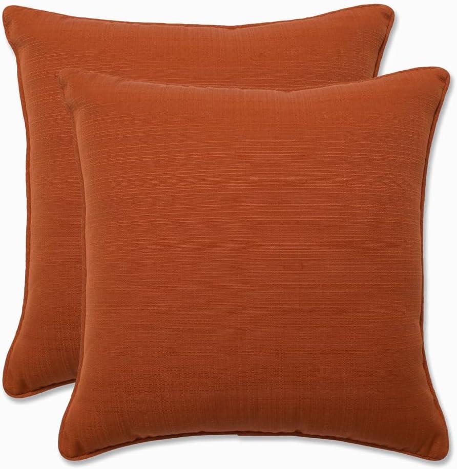 Cinnamon Orange 16.5" Square Outdoor Throw Pillow Set