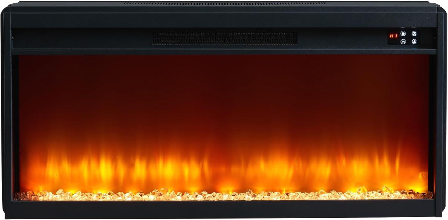 Modern TV Stand with Electric Fireplace - Fits TVs Up to 78 Inches - Navy