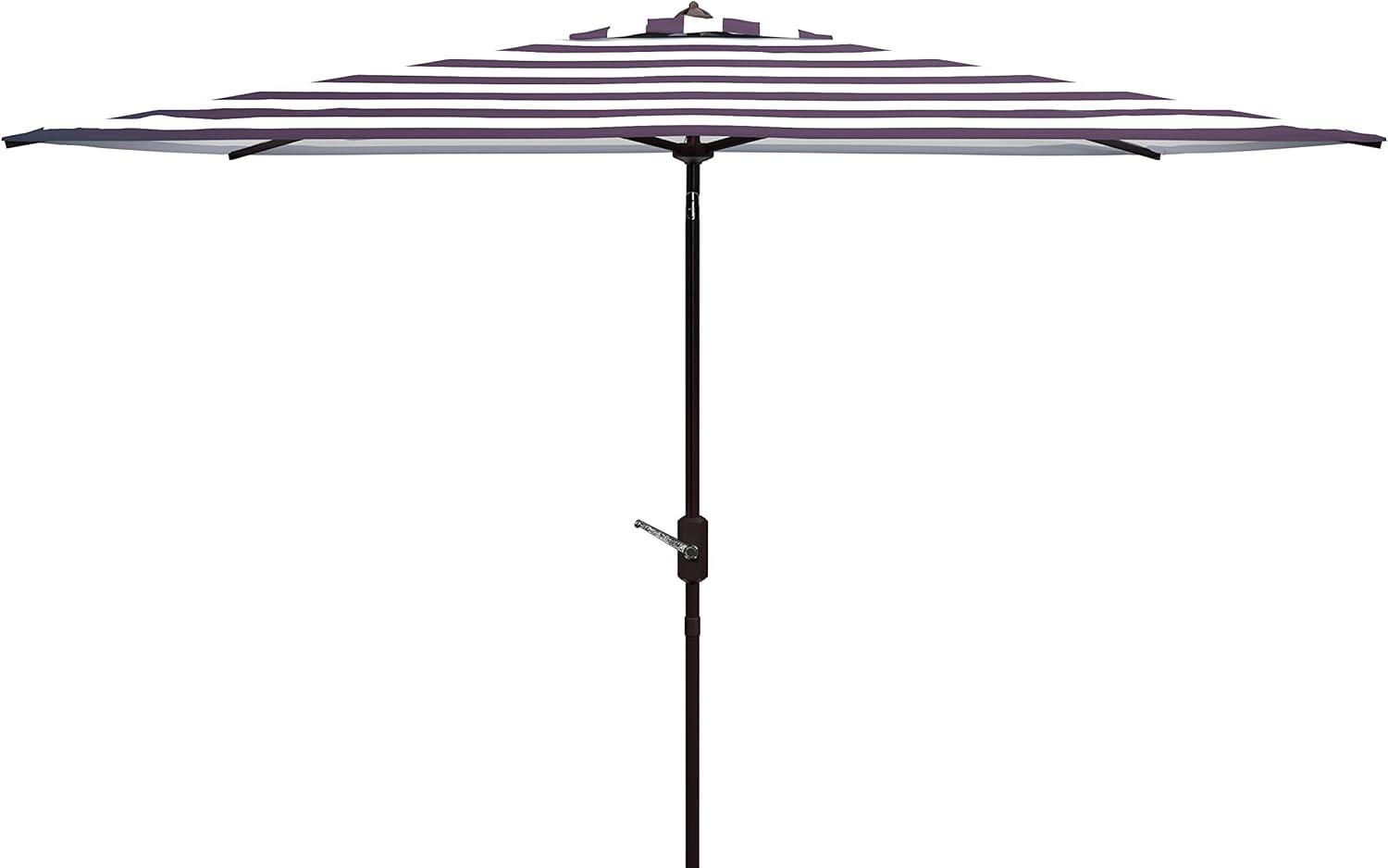 Iris Fashion Line 6.5 X 10 Ft Rectangle Umbrella - PAT8304 - Black/White - Safavieh