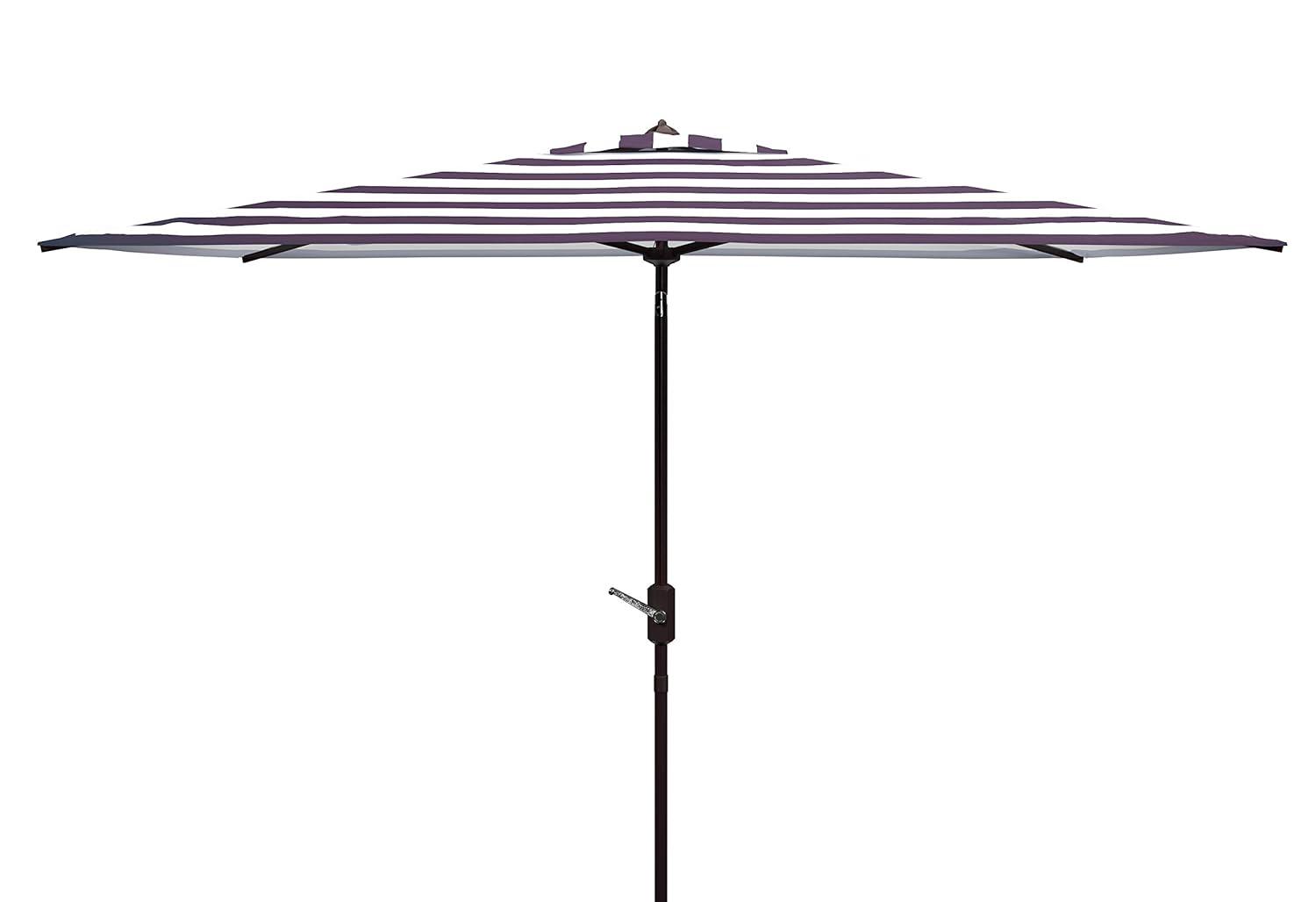 Iris Fashion Line 6.5 X 10 Ft Rectangle Umbrella - PAT8304 - Black/White - Safavieh