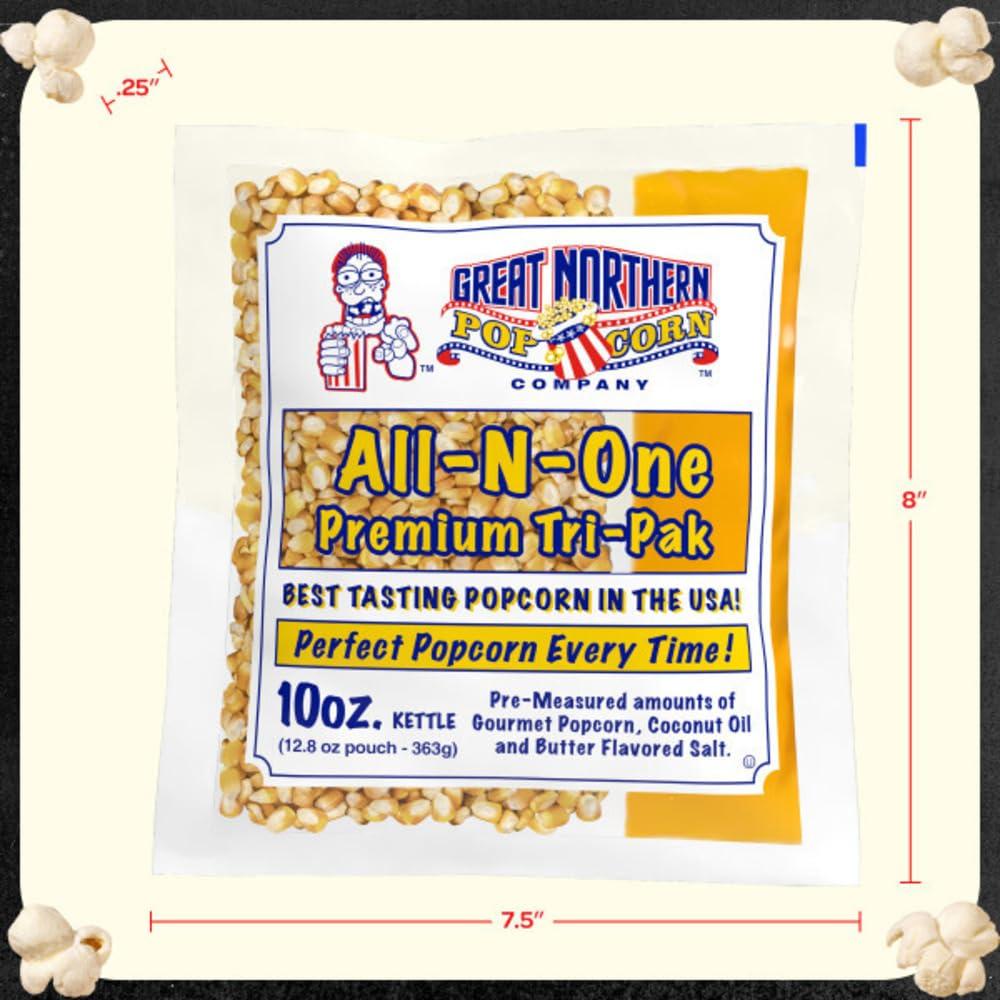 10oz All-in-One Butter Popcorn Packs for Machines, 24 Case