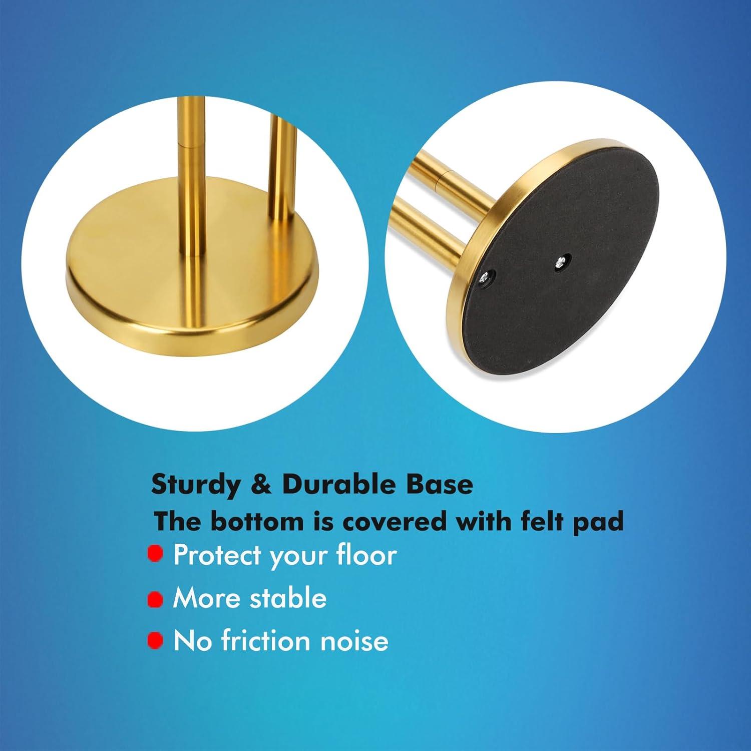 FLOORING CENTER LLC AToiletHolderC1 Freestanding Toilet Paper Stand With Tray