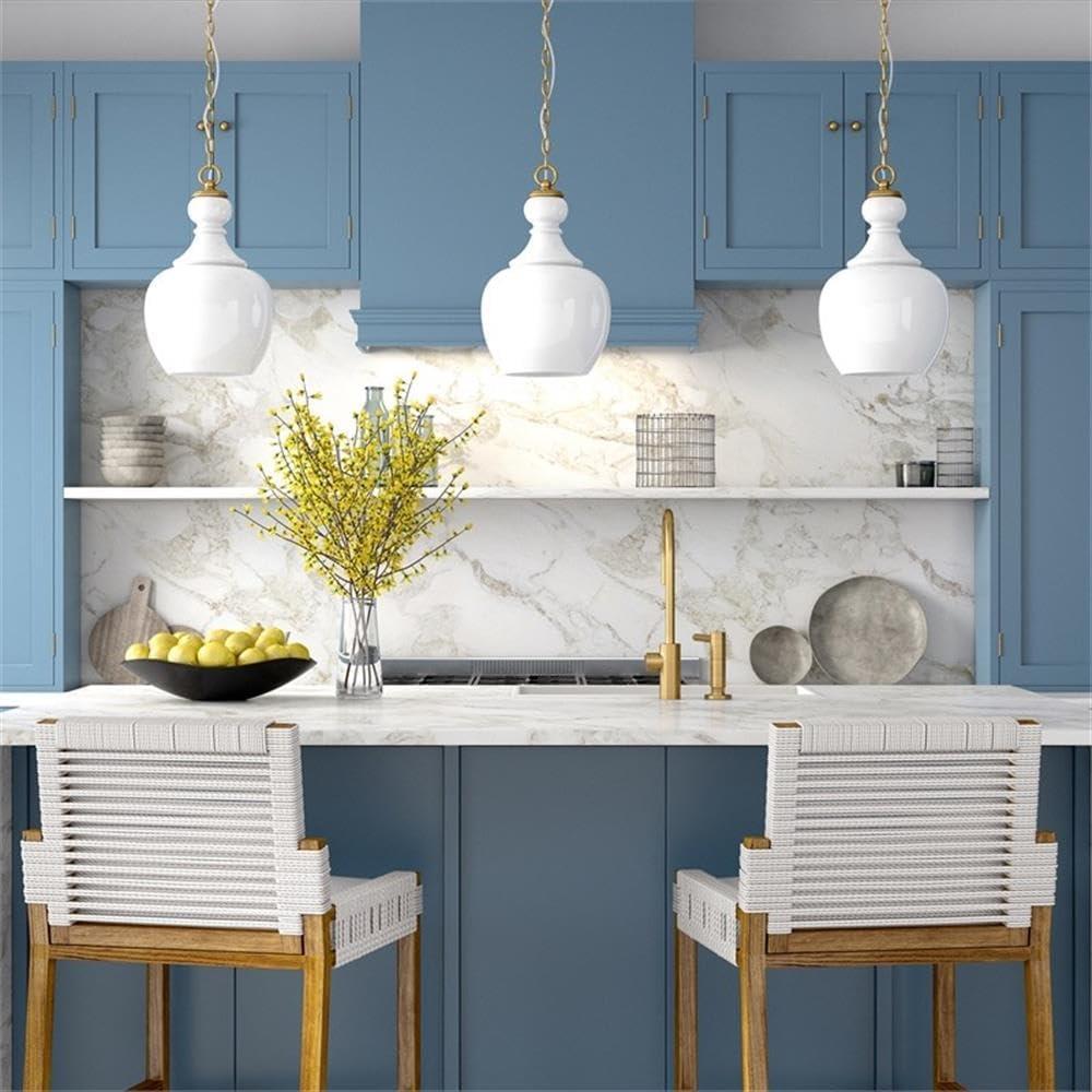 Evelyn&Zoe 11" Brushed Brass Finish Metal/Glass Pendant