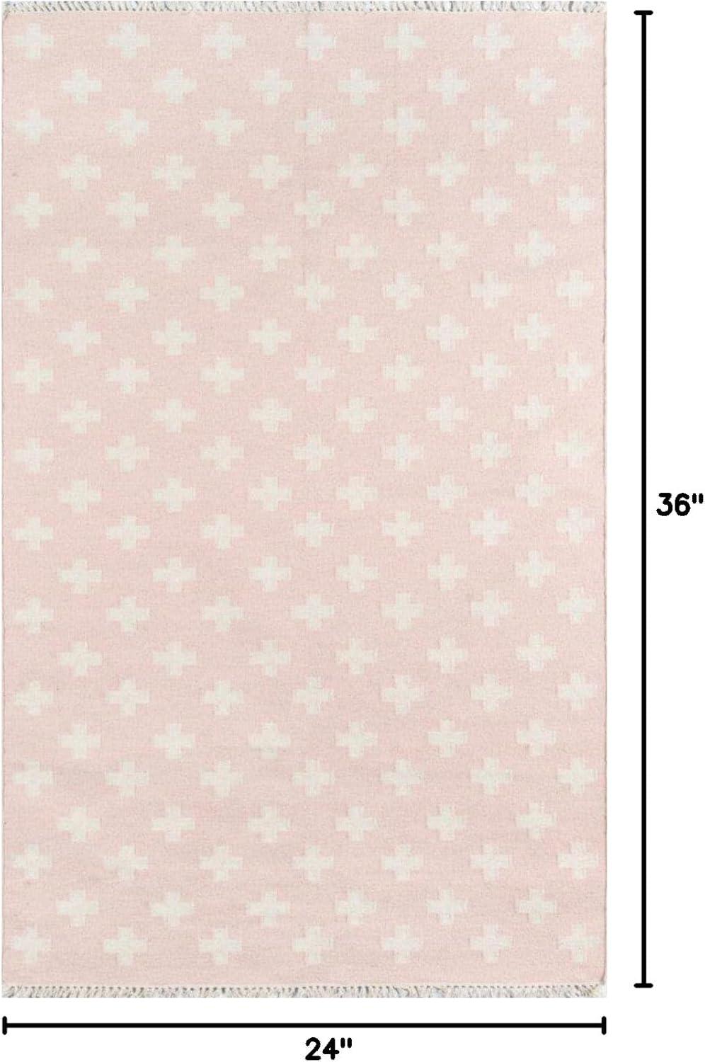 Topanga Wool Pink/White Rug